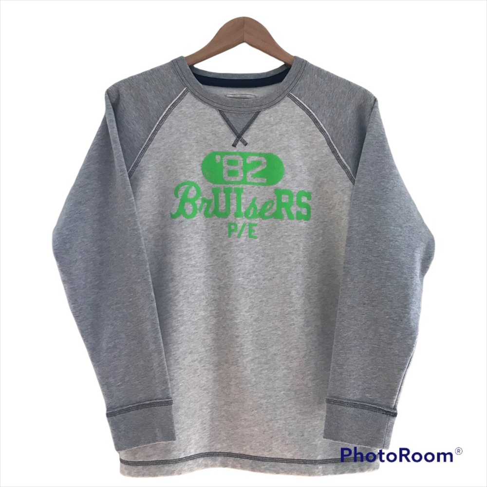 Lands’ End Pullover Crew Neck Sweatshirt Boys L (14-16) Gray EUC